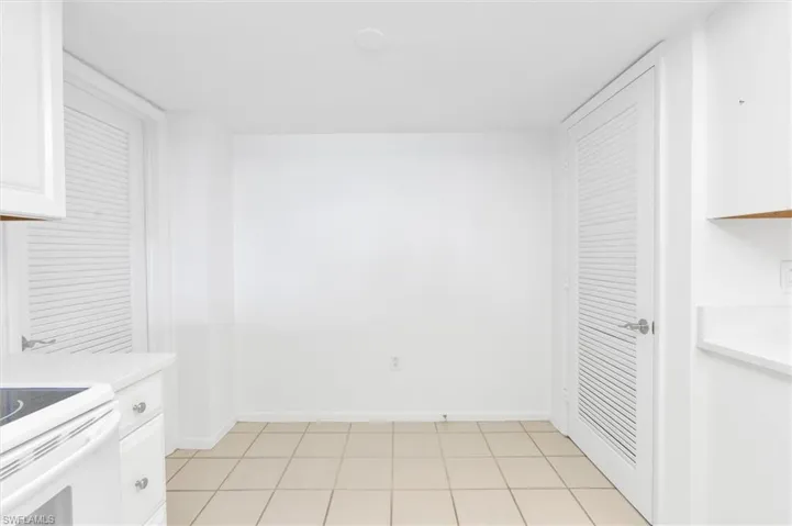 Actual kitchen.  Room for a kitchen table and chairs.  Laundry closet located to left.  HVAC closet to right.