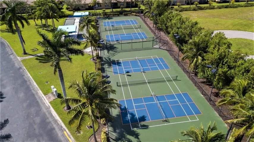 Birds eye view of property