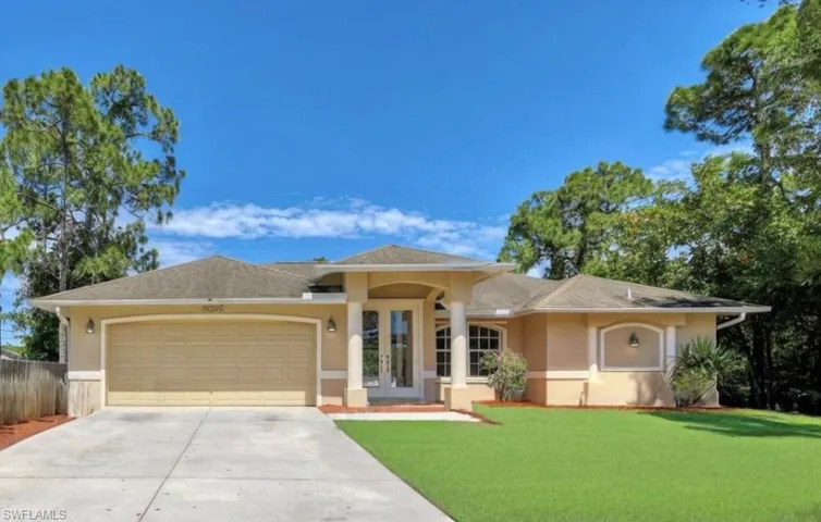 Virtually staged home with a garage