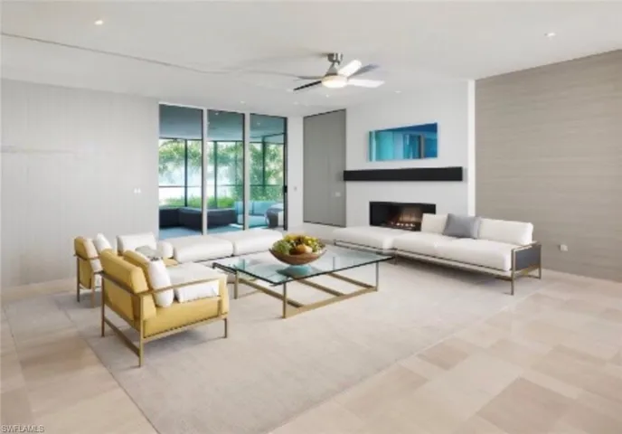 Virtually staged Living room