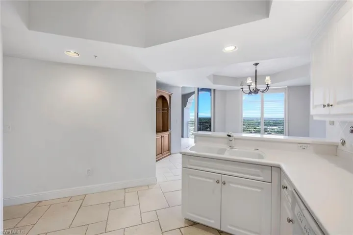 Tray Ceiling in Kitchen