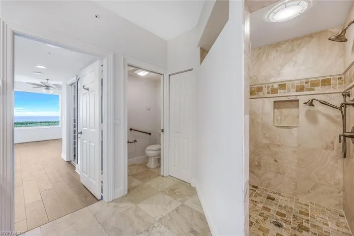 Marble Flooring & Walk-In Shower