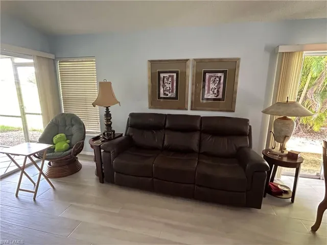 Living room with plenty of natural light