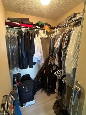 View of walk in closet