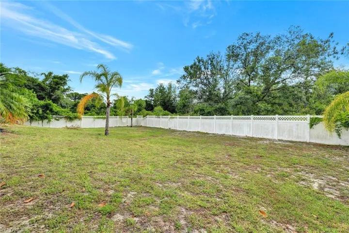 Fenced in yard