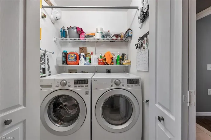 Laundry area with separate washer and dryer