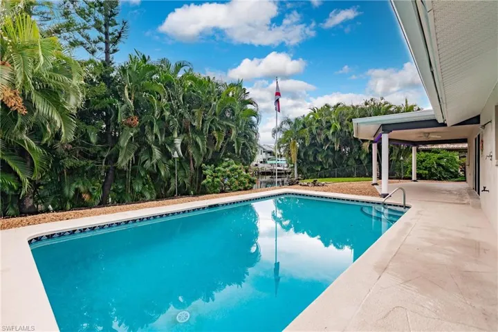 Heated pool.