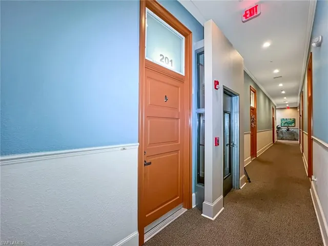 Front entrance to condo