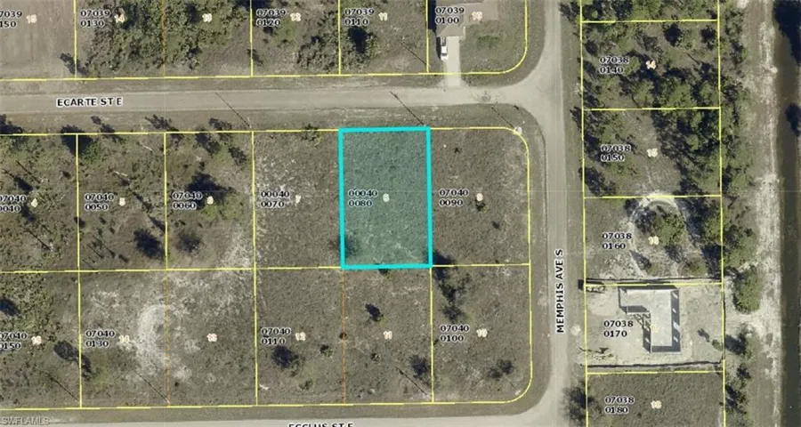 Map of property location featuring property parcel outlined