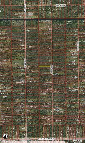 Property Appraisal Map. Highlighting the property boundaries and street identification