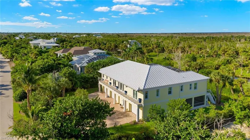 Drone / aerial view of a heavily wooded area