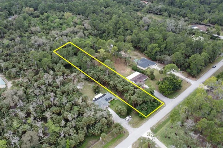 Bird's eye view featuring a wooded view