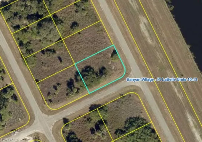 Aerial view of property's location featuring property boundaries highlighted