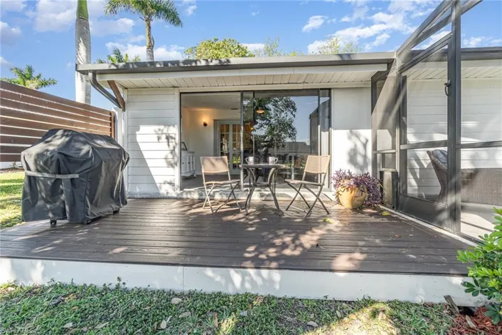 Outdoor grilling and dining area