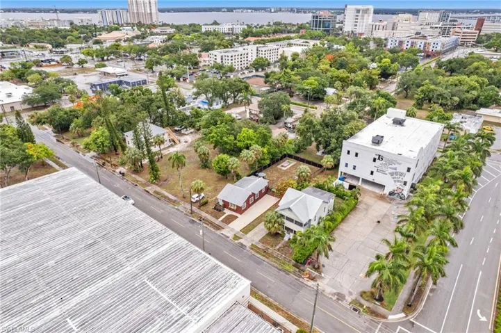 View of urban area with a nearby body of water