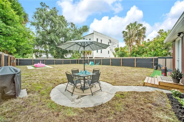 View of yard featuring a patio