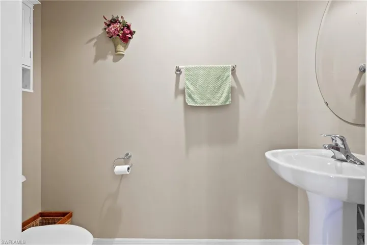 Bathroom with sink and toilet