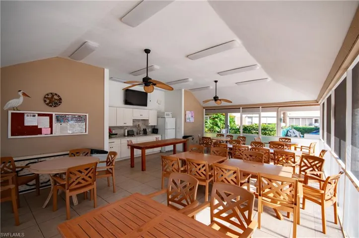 community room by the pool