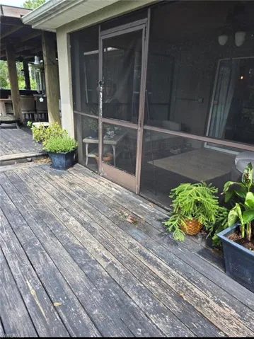 View of wooden terrace