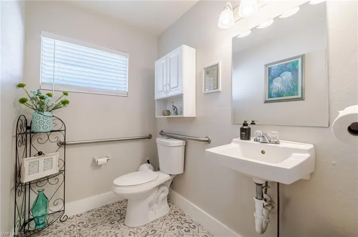 Reception area bathroom