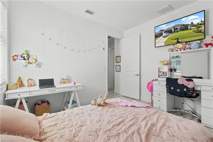 Bedroom with baseboards