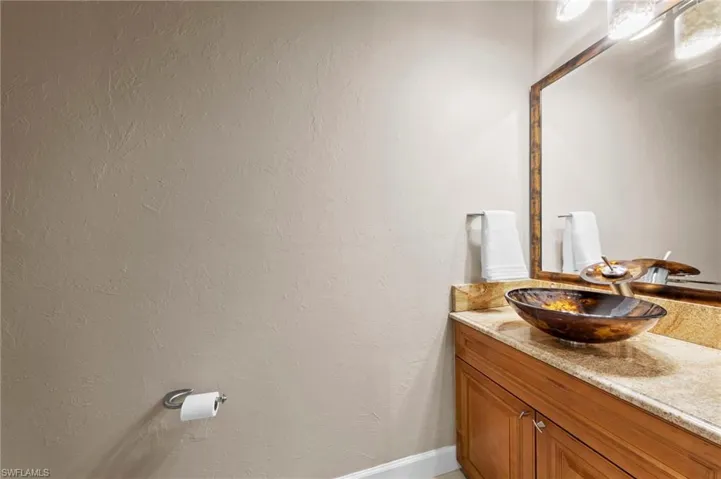 Powder room with vanity