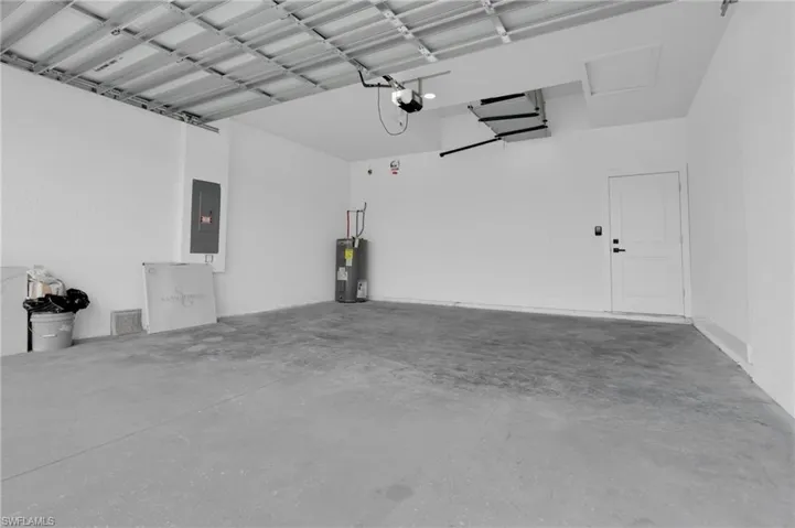 Interior of the 2-car garage.
