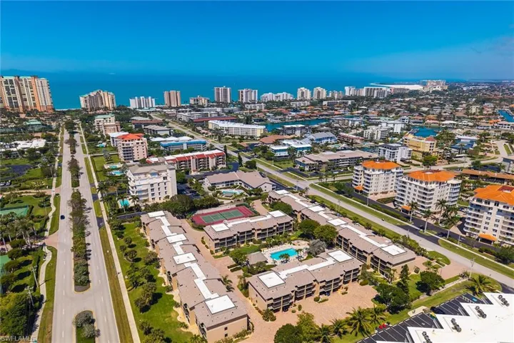 View of urban area featuring a pool