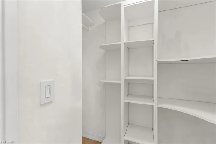 View of walk in closet