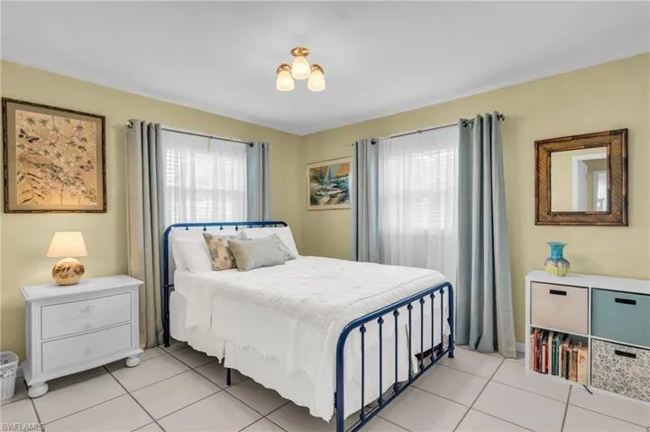 View of tiled bedroom
