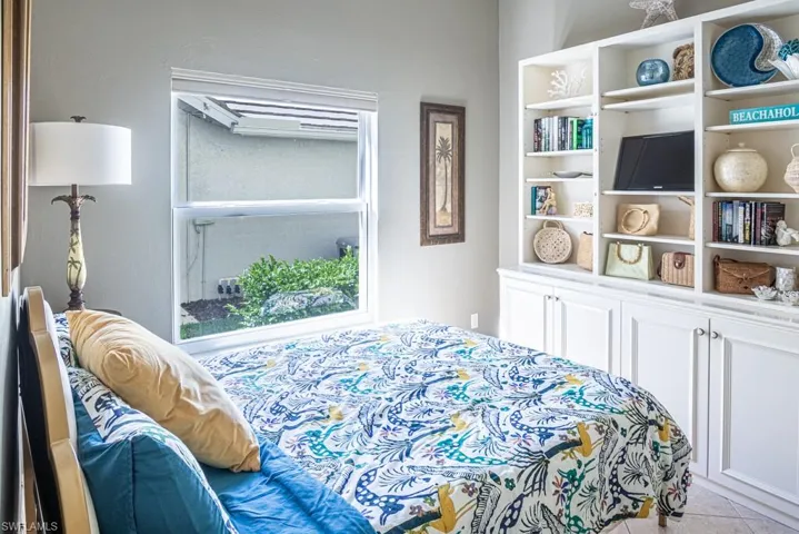 View of tiled bedroom