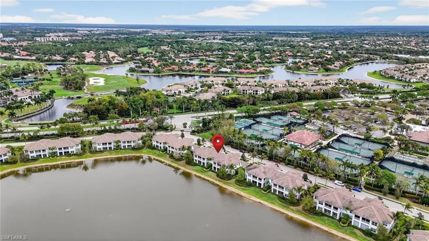 Aerial view of property's location  with short walk to Players Club