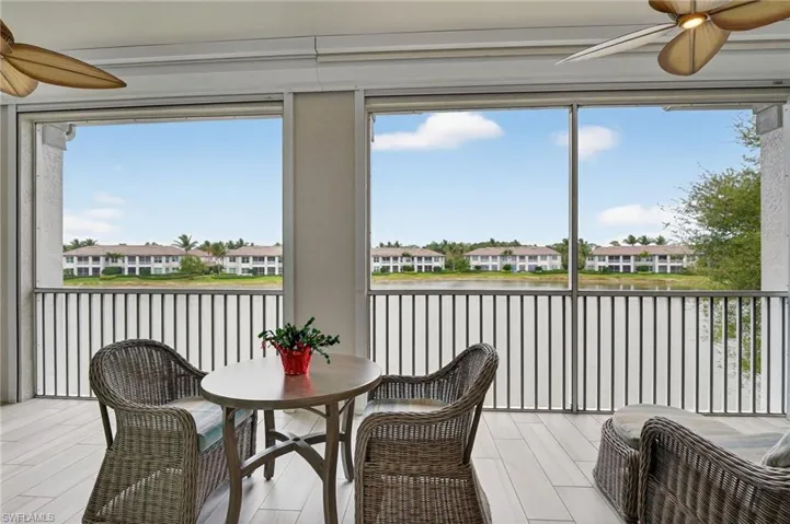 Lanai provides natural light, tiled floors, and a lake view.  Great place to take a rest, read a book, entertain friends, or just watch Mother Nature's one-of-a-kind sunsets wit your favoriite beverage