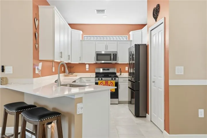 Kitchen with gas range