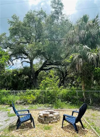 Fire pit in a relaxing setting