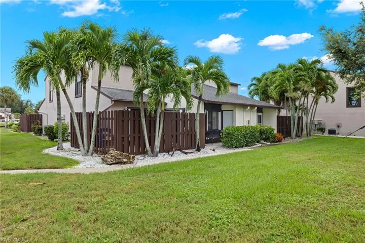 The entry to the townhouse is located away from the street and offers a great greenspace to enjoy.
