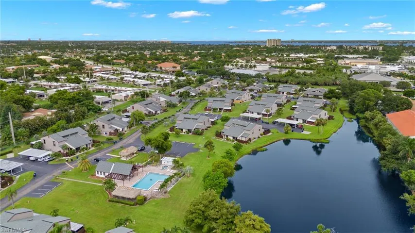 The community pool and mailboxes