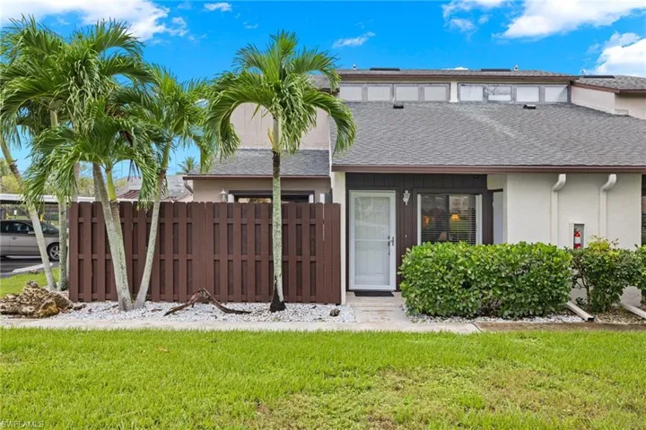 The entrance offers a lovely front porch where the extra storage is located.