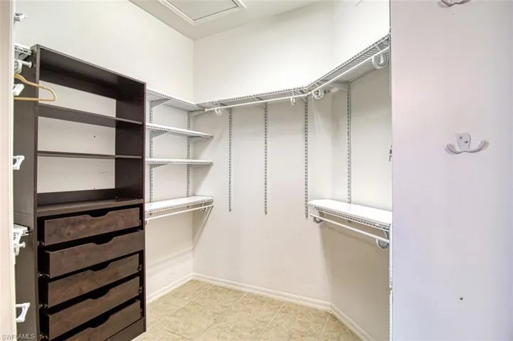 View of walk in closet