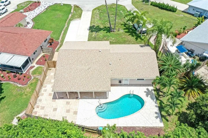 Birds eye view of property