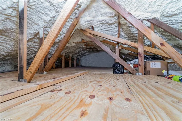 View of unfinished attic