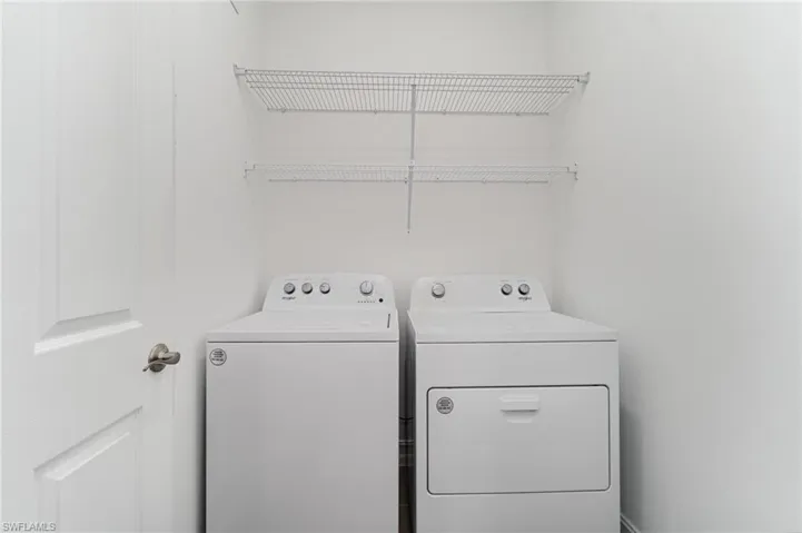 Laundry area with independent washer and dryer