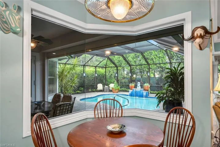 Pool View While Eating