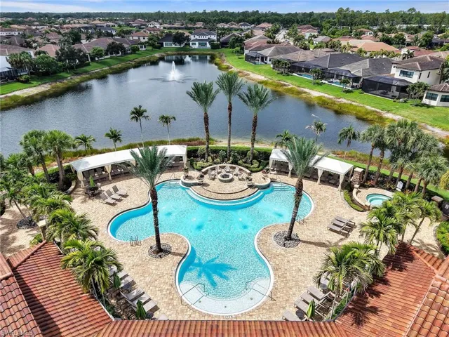 Aerial pool view