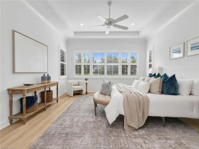Owner's Suite Bedroom w/ Triple Tray Ceiling Details