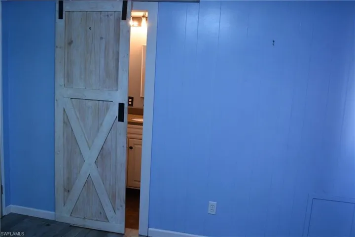 Barn Door leading to Master Bath.