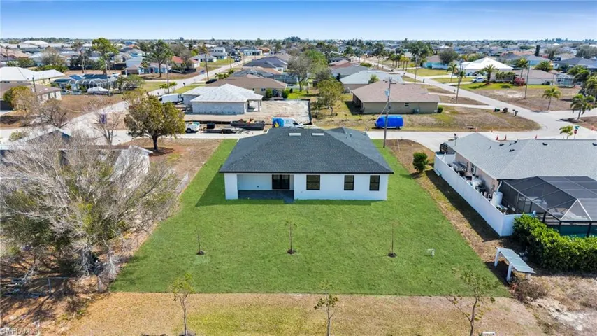 Aerial view of residential area