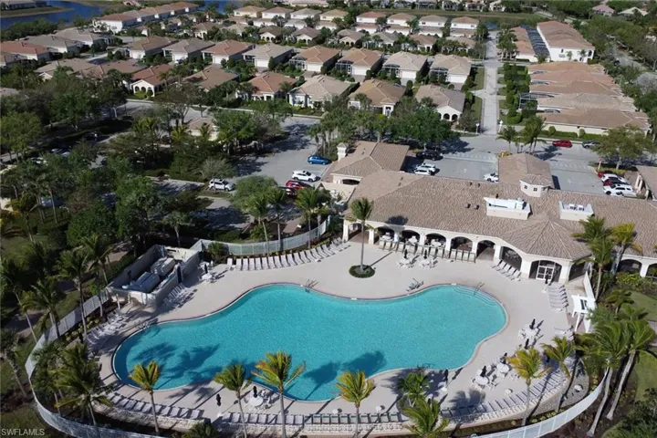 Birds eye view of property