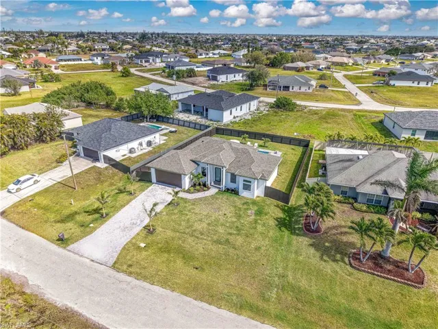 Aerial view with a residential view