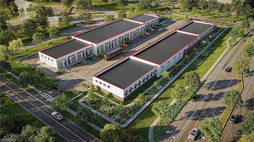 Aerial view of property's location with property parcel outlined